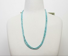 SANTO DOMINGO Pueblo Native Multi-Strand TURQUOISE Layered HEISHI Bead Necklace