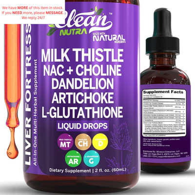 Clean Nutraceuticals Milk Thistle NAC Liver Cleanse Detox 2 Fl Oz (Pack of 1) 
