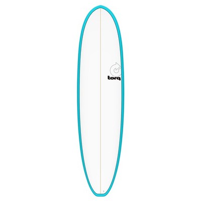 Surfboard TORQ Epoxy TET 7.4 V+ Funboard Blau Pinline