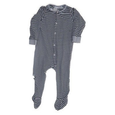 H&M, Strampler, Größe: 80, Grau/Weiß, Baumwolle, Streifen, Unisex (Kinder) #ofi