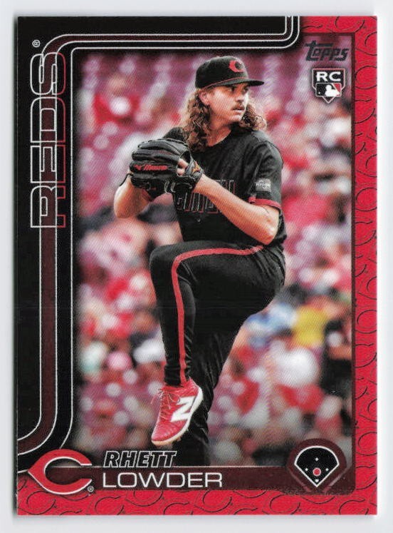 2025 Topps Series 1 Rhett Lowder Team Color SSP #205 Reds Rookie