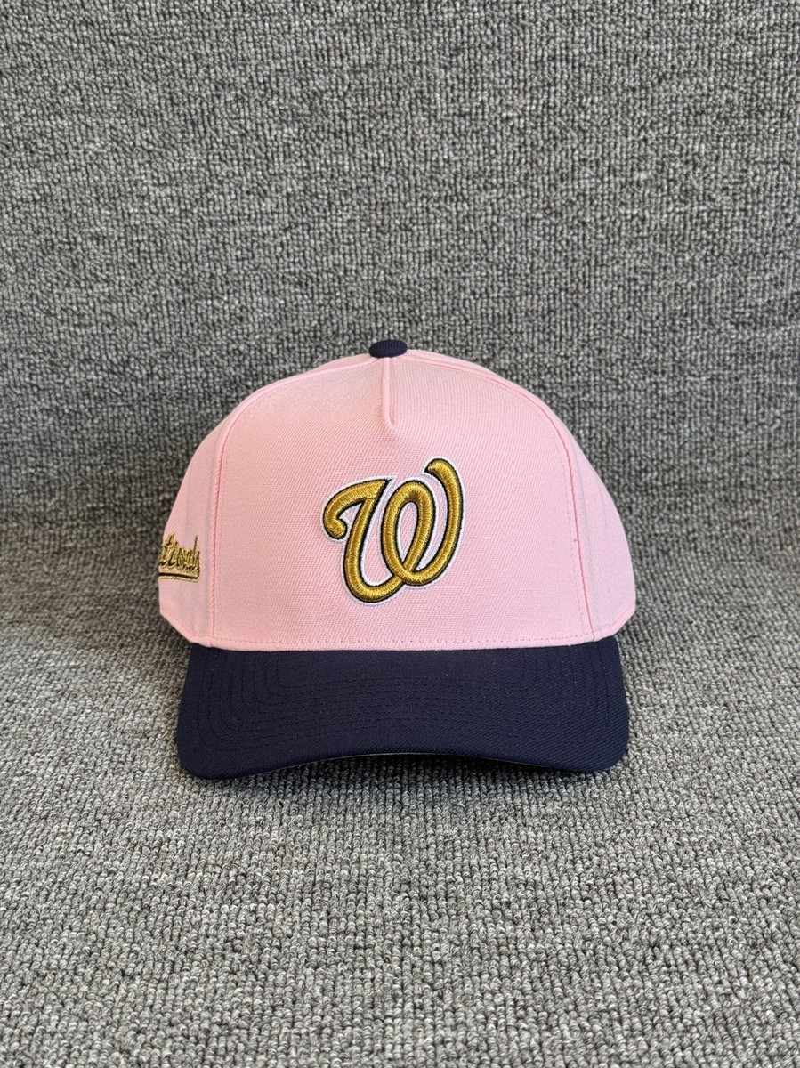 Mitchell & Ness Washington Nationals Snapback Pink Navy MLB Hat
