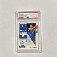 Panini 2018-19 Contenders Rookie Ticket Jalen Brunson #105 Mavericks Auto PSA 10