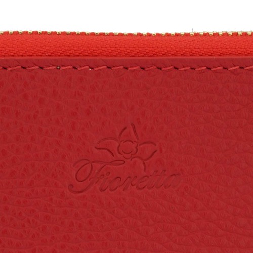 Fioretta Cartera Italiana de Cuero Genuino para Mujer Organizador de Tarjetas de Crédito Cremallera Arou - Imagen 5 de 6