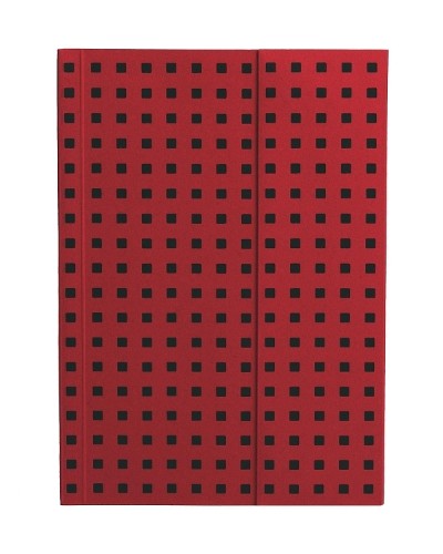 Тетрадь с листами бумаги красного цвета на черном (Quadro) B6 в твердом переплете (ИМПОРТ из Великобритании)