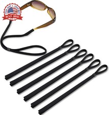Glasses Strap Great Value 6 Pack Black,Soft Glasses Lanyard Suitable Various Spo