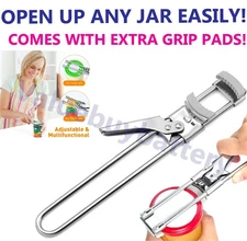Stainless Steel Can Opener Multifunctional Adjustable Jar Lid Gripper Tool