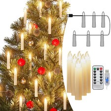 LED USB Weihnachtsbaumkerzen Dimmbar Christbaumkerzen Weihnachtskerzen Warmweiß