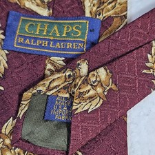 Chaps Ralph Lauren Equestrian Tie, Vintage, 100 Imported Silk, USA, 4"x58"