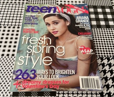 Teen Vogue Magazine February 2014 Ariana Grande Rihanna A$AP Rocky fashion prom