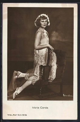 Portrait der Schauspielerin Maria Corda, Ansichtskarte 