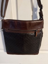 Jack Georges American Brand Buffalo Leather Voyager Crossbody Bag Brown