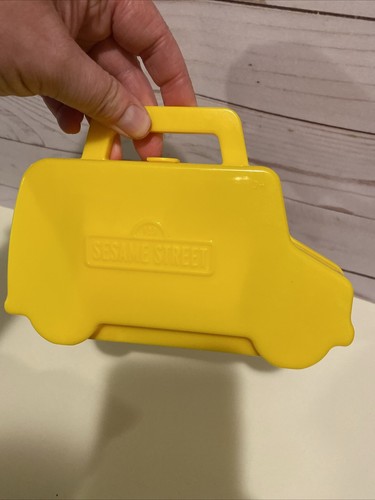 6.25" L Sesame Street School Bus Carrying Case Storage For PVCs Small Toys - Picture 5 of 8