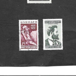 YUGOSLAVIA 1953 50TH ANNIV OF MACEDONIAN INSURRECTION SET VGU/MNH SG 757 8..