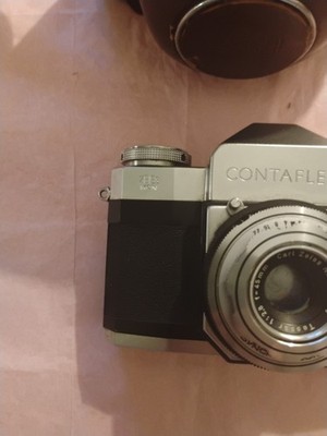 Zeiss Ikon Contaflex Camera w/Leather Case Vintage Film Camera