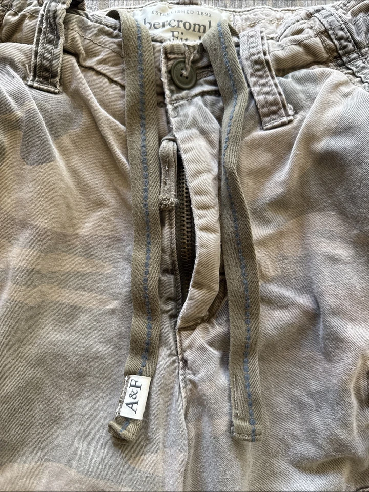 Pantalones Cortos DE COLECCIÓN Abercrombie & Fitch Carga Pesada Camuflados Militares Envejecidos Talla 31 Foto 2 de 4