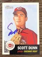 SCOTT DUNN Signed 2002 Topps Heritage #263 Cincinnati Reds Card Autograph