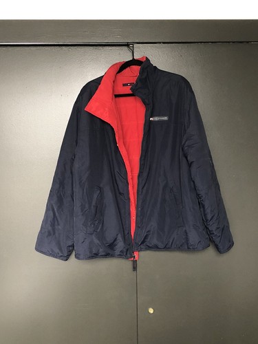 Winter Jacket XL Blue Coat w Red Lining 