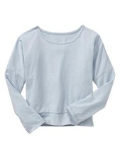 NWT GAP Kids Girls Heather Blue Dolman Top Tee 8 NEW
