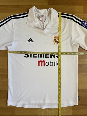 REAL MADRID 2000 2002 HOME FOOTBALL SHIRT SOCCER JERSEY ADIDAS sz
