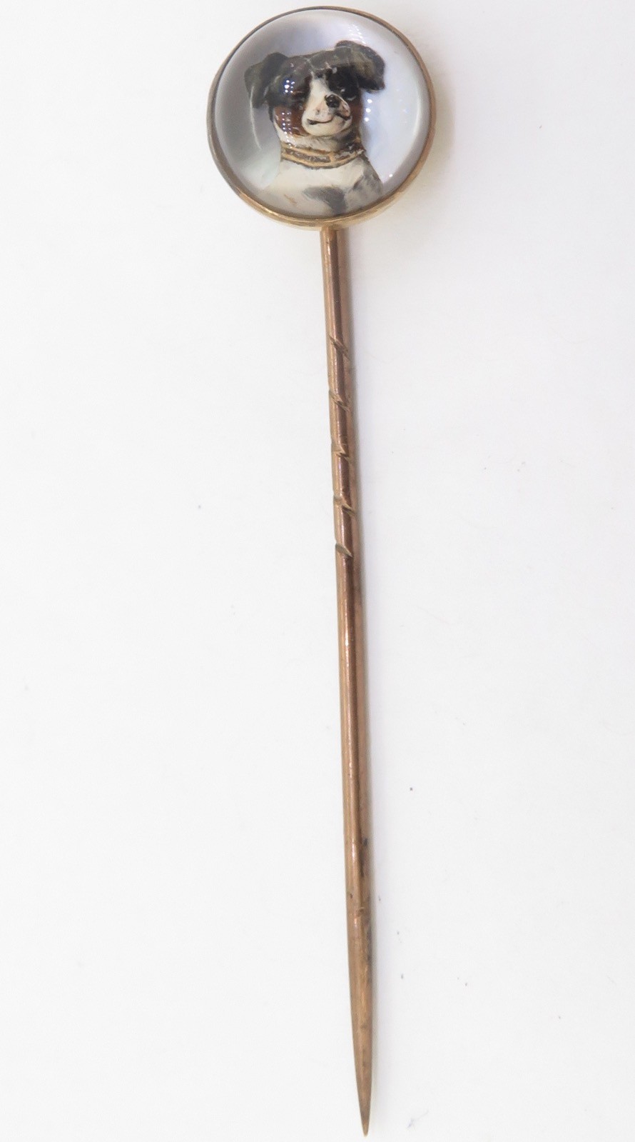 .Antique Victorian Reverse Intaglio Essex Crystal Jack Russell Gold ...