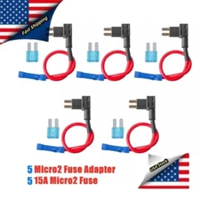 5 Pack ATR/APT  Micro2 Fuse Tap Mini Fuse Holder ADD-A-CIRCUIT Blade15A fuse 12V