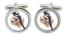 Magpie Cufflinks in Chrome Box