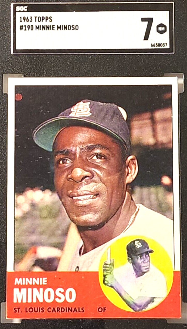 1963 TOPPS #190 MINNIE MINOSO SGC 7 NM HOF