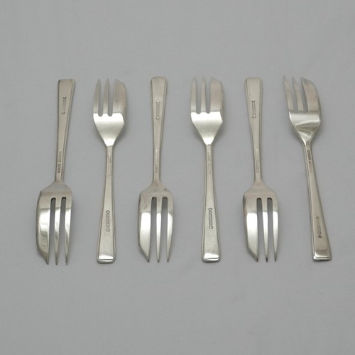 MARGARET ROSE Design Gee & Holmes Silver Service Cutlery Set of Six Pastry Forks - Picture 2 of 2