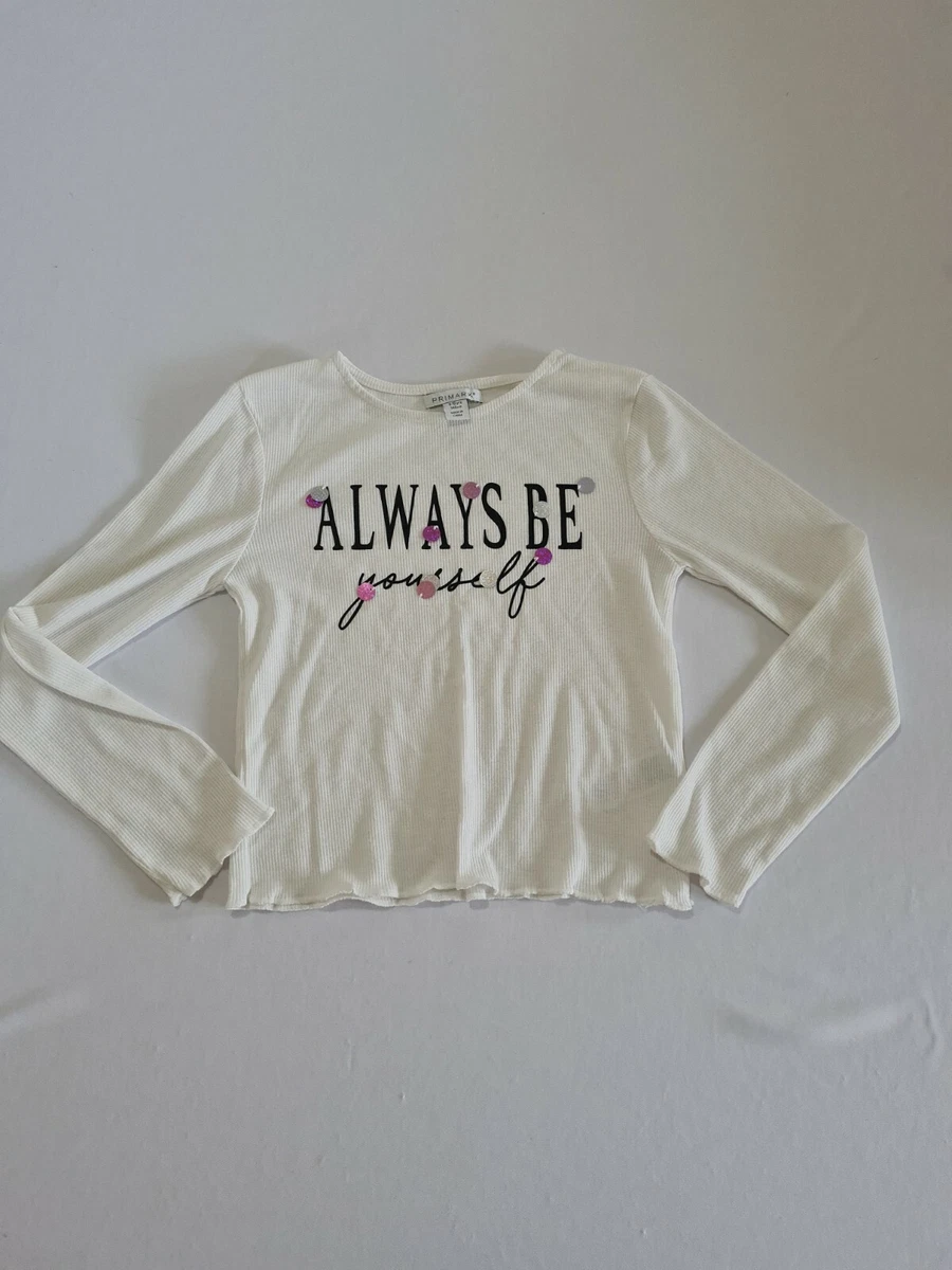 Long sleeve white top t shirt primark