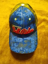 PBR Bull Riding Hat Cap Digital Camo Strapback Adjustable Blue Cowboy