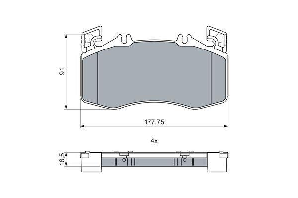 Plaquettes de frein à disque BOSCH 0 986 460 024 kit de remplacement pour étrier arrière
