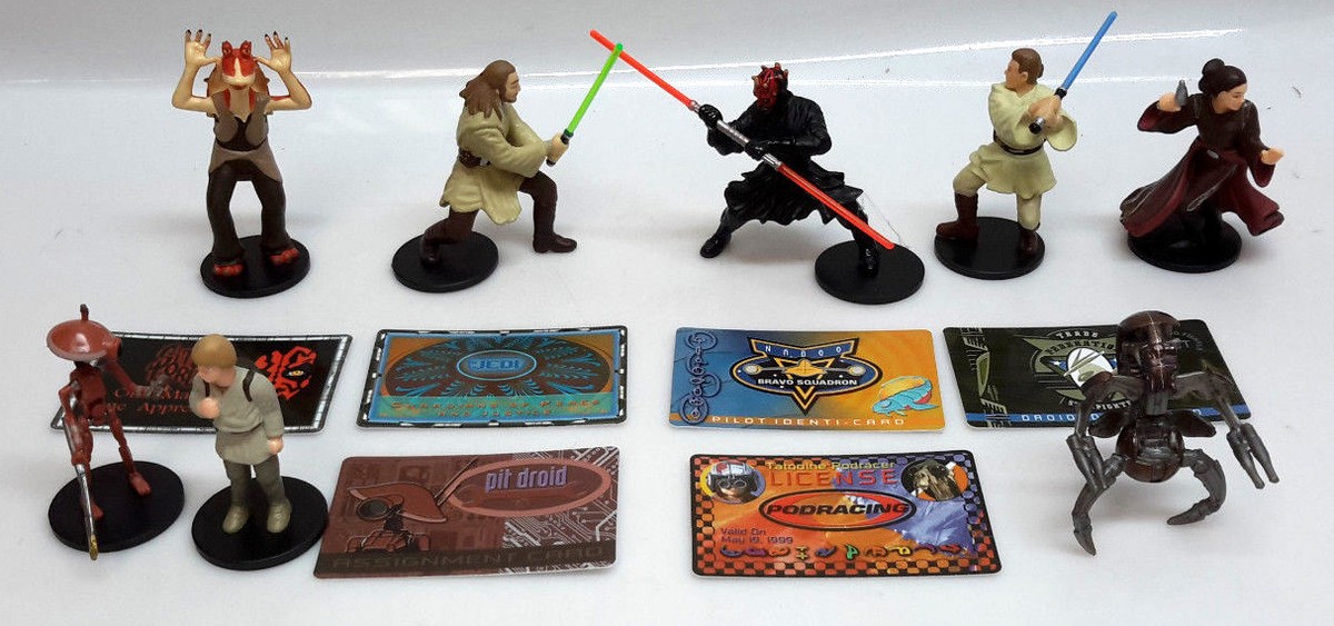 Star Wars Episode 1 Gift Pack- PVC Figure Complete Set of 8 w ID