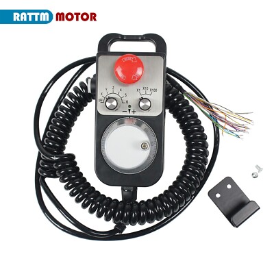6 Axis Handwheel 100 Pulse 5V MPG Pendant with emergency stop for CNC System【US】