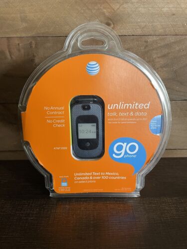 AT&T ZTE Z222 Go Phone Prepaid Flip Cell Talk Text Data NEW SEALED - Picture 1 of 5