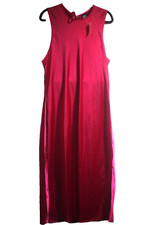 Gap Womens Size XL Tall Maxi Slip Dress Pink Satin Sleeveless High Neck New