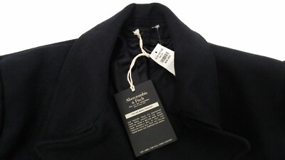 【美品】Abercrombie & Fitch　Pコート　US:M ネイビー ABERCROMBIE & FITCH ITALIAN WOOL PEACOAT JACKET NAVY BLUE