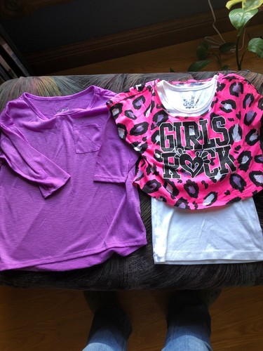 Justice Shirts Lot Of Two Girls Size 6