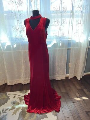 Torrid Red Velvet Formal Full Length Dress Size 12
