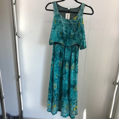 baktik mesh midriff tank dress boho hippie size M new with tags