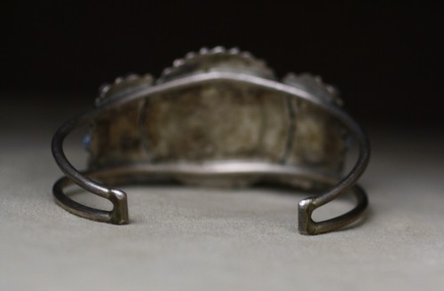 Danny L. Wauneka Native American Navajo Turquoise Sterling Cuff Bracelet Size7.5 - Picture 6 of 9
