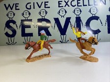 Vintage Timpo Cowboy Figure Made in Great Britain Lot Of 2 Cowboys Rare