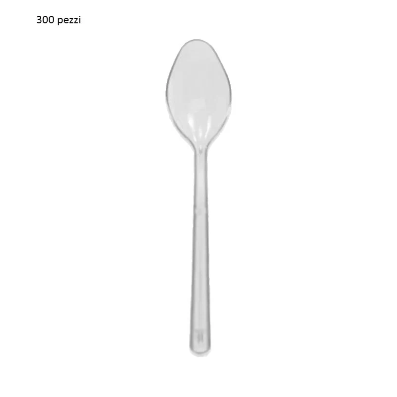 300pz CUCCHIAINO CRISTAL trasparente riutilizzabile lavabile - Immagine 2 di 4