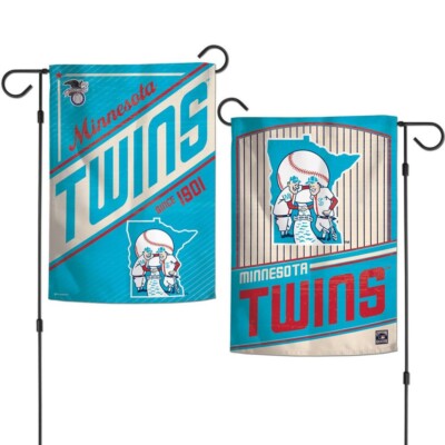 Minnesota Twins MLB Throwback Double Sided Garden Flag 12'' X 18'' Yard Banner