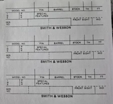 Smith & Wesson Box Label  (seven Labels) 