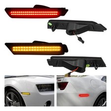 For 10-15 Chevy Camaro Front Rear LED Bumper Side Marker Light Lamps Smoked GUS