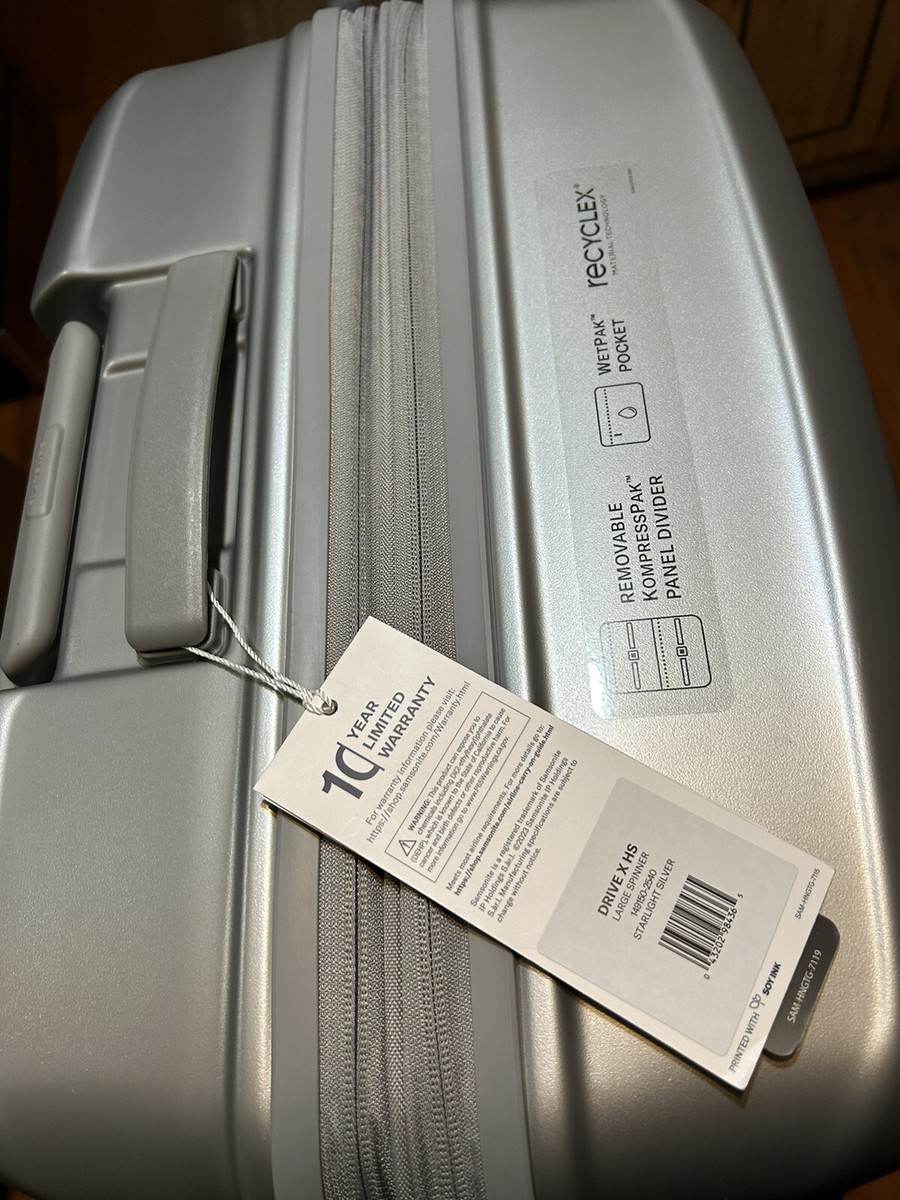Samsonite Drive X Hardside Spinner Luggage 28 Inch Silver | eBay
