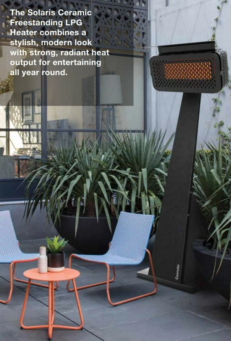 Gasmate Solaris Portable Outdoor 5 Tiles LPG Propane Radiant Heater with  Stand | eBay