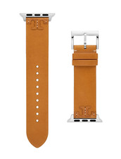 TORY BURCH MCGRAW TBS0100E LEATHER 38-45MM CAMELLO BROWN APPLE WATCH STRAP BAND