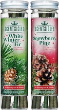 Scentsicles White Winter Fir and Snowberry Pine Scented Christmas Ornaments with